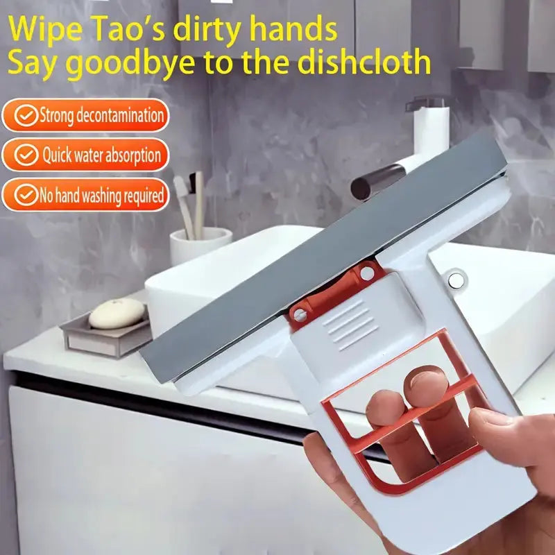 Mini vadrouille multifonctionnelle rétractable, humide et sec, pour cuisine, salle de bain, voiture, plastique Durable, compacte et outil de nettoyage domestique Beauty